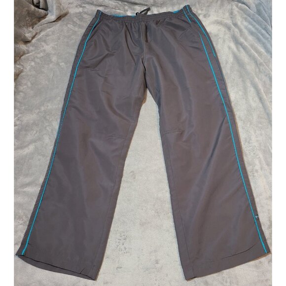 Three Hearts Women's XL Pull-on Drawstring Pants Sweatpants Gray Blue Zip - Picture 1 of 11